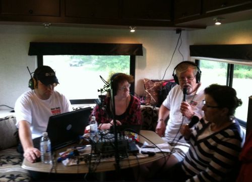 Dave Radigan and family on the radio.