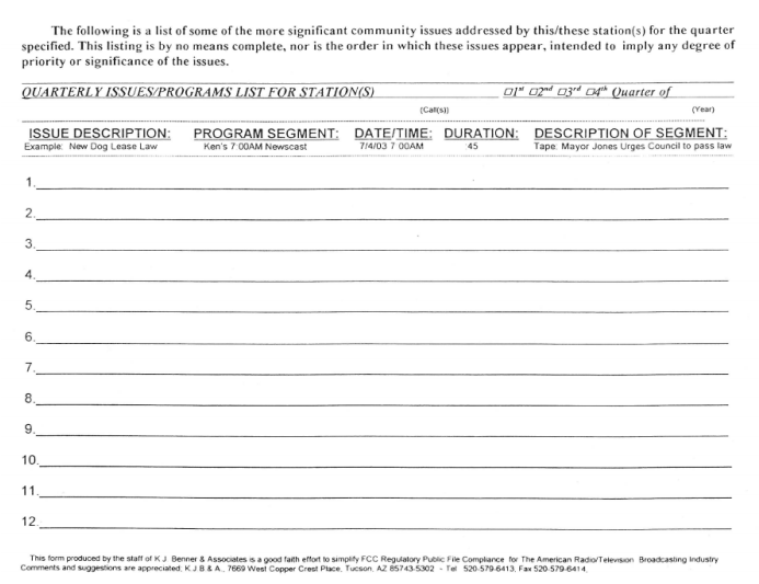 Inspection Form