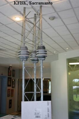 A facsimile of the center insulators on the Franklin antennas