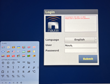 image of Nautel Legacy App login screen