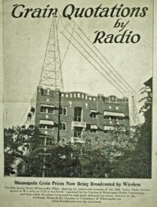 Newspaper article about grain quotations will be broadcast on radio