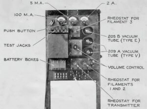 Early audio amplifier that controlled the microphone.