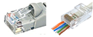 RJ45 keyed and unkeyed connectors